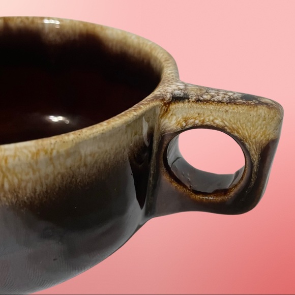 Western Stoneware Brown Drip Pottery Soup Mug with “D” Handle. Great Condition - Picture 3 of 5